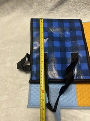 2 blue orange Insulated hot cold storage reusable bags bag large small