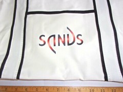 Light Canvas Tote Bag “Sands” Dual Handle Cream / Brown Trim Free Ship NEW