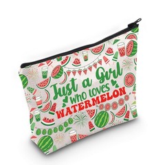 LEVLO Funny Watermelon Cosmetic Bag Fruit Lover Gift Just Full
