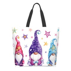 Magic Gnomes Tote Bag Stars Large Shoulder Bag Reusable Eco-friendly Shopping…