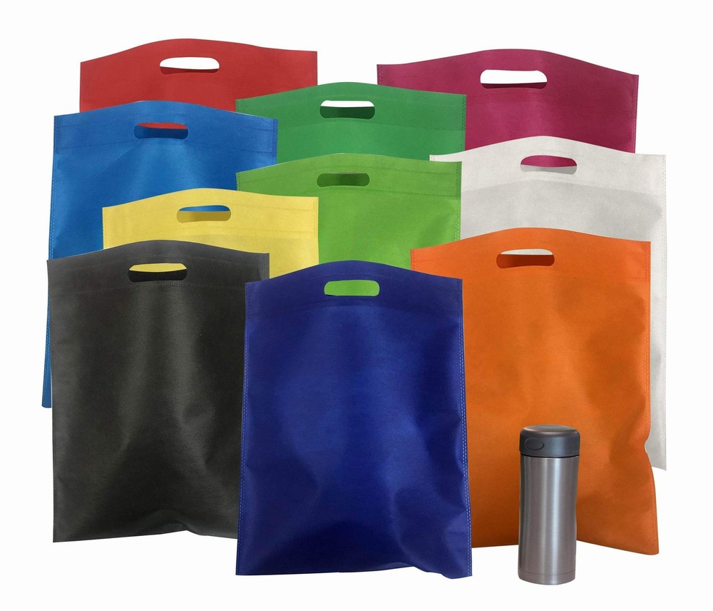 Reusable Grocery Bags Bulk 15×16 Large Handle Tote NonWoven Shopping 50 PCS