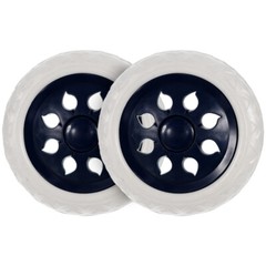 2 Pcs Shopping Cart Wheels Plastic Casters Replacement for Grocery Trolley