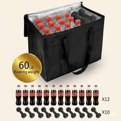Heavy-Duty 2-Pack Insulated Grocery Bags – XL-Large, Zippered & Dependable
