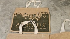 ARHAUS Jute Reusable Beige Shopping Tote Bags (Qty 7)