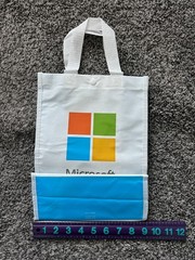 Microsoft shopping bag with snap button closure