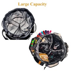 Circular Hairdressing Bag, 2 Piece Set 12.5 X X Inches, Black