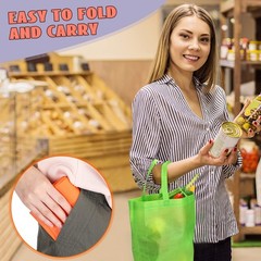 80 Pcs 15×11.8×4 inch Non Woven Tote Bags Bulk Large Reusable Gift Bag Set