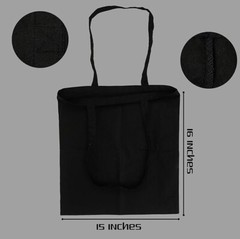 3 Bulk Reusable Canvas Grocery Shopping Tote Bags Woven Cloth for Women 15×16 in