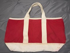 Vintage 90s Polo Sport Ralph Lauren Canvas Tote Beach Weekend Bag with USA Flag