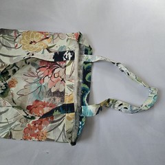 Handmade Floral & Nature Pattern Foldable Canvas Shopping Bag Medium Multicolor