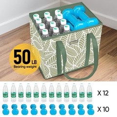 3-Pack Reusable Grocery Bags, Foldable Shopping Totes with Reinforced Bottom & H