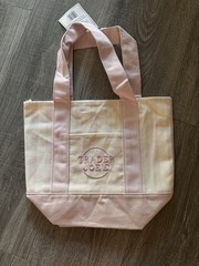 *BNWT* Trader Joes Mini Pastel Stripe Canvas Tote Bag Limited (2026) – PINK