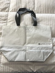 Athleta Silver Branded Metallic Reusable Bag – 19x13x7