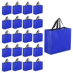 24Pcs Reusable Gift Bags with Handles 10.6 x 13 Inch Dark Blue