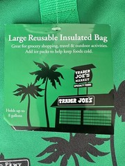Trader Joe NWT Limited Edition COLOR 8 GALLON INSULATED REUSABLE TOTE BEACH BAG