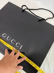 Gucci Reusable Paper Shopping Bag Gift Rope Handle Black 14″ x 19″ x 6.6″