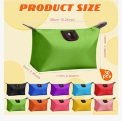 Reginary 30 Pcs Cosmetic Bag Women Makeup Bag Zipper Wedding, Bridal,Baby Favor