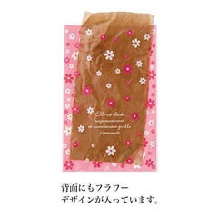 HEADS LVF-OP4 Lovely Flower OPP Gift Bags Made in Japan Pink 150mm W x 230mm H