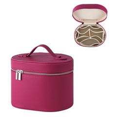 RSRSLEII Aesthetic Makeup Bag, Travel 8″L x 5.7″W x 6″H, 05Hot Pink