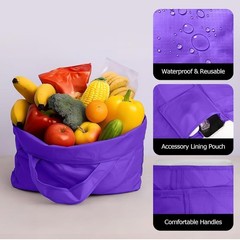 1|2 Pack Large Foldable Shopping Bag, Reusable Grocery Bag, Used for Shopping…