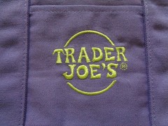 Trader Joe’s Mini Canvas Tote Bag Halloween Limited Edition Purple Embroidered