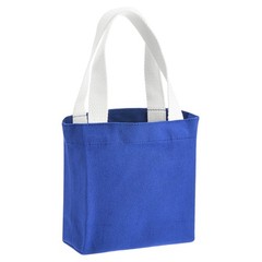 Small Canvas Tote Bag for Women, 7 x 2 x 6″ Canvas Bags, Dark Blue