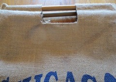 50 Tote Bag Chicago Printing Both Side Jute Reusable 17×14 Bamboo Handle Cotton
