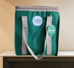 X3 WHOLE FOODS MARKET Insulated Reusable Cooler Green Grocery Shopping Bag New!