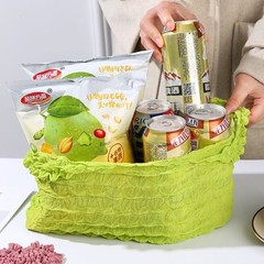 6PCS Magic Stretch Portable Foldable Handheld Bags Reusable Grocery AOV