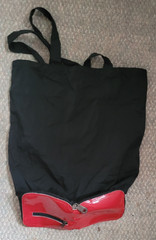 Golden Pacific Reusable Grocery Bag Black Pocket Size Compact Beach Toys Snacks