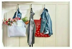 Levi’s X Americana Tote Reusable Shopping Bag Striped White & Light Blue – NEW