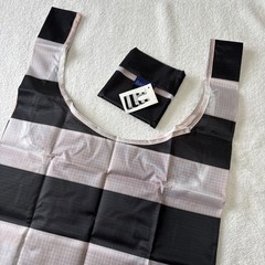 2009 BAGGU Thick Stripe Black & White Standard Reusable Washable Rare Bag NWT