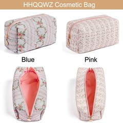 HHQQWZ Makeup Bag Travel Cosmetic for Women Girls, Zipper Make Up A1 Pink