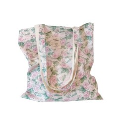 Cotton Canvas Tote Bag Reusable Soft Grocery Cloth Bag Floral Shoulder Bag fo…
