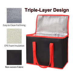 2-Pack Insulated Reusable Grocery Shopping Bags, X-Large Picnic Cooler