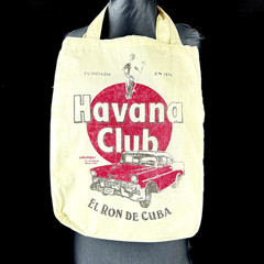 Havana Club Canvas Shopping Bag Tote Reusable 57 Chevy Muscle Car