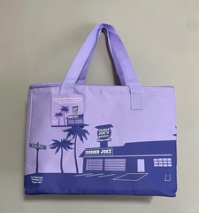 Trader Joe’s Lavender Insulated Reusable Bag Large Zip Around New 2026