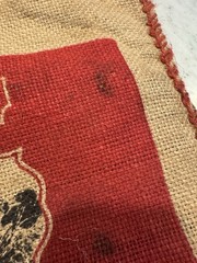 Set of 2 Handmade Burlap Rice Bag Tote Bags Recycled Jute Market Grocery India
