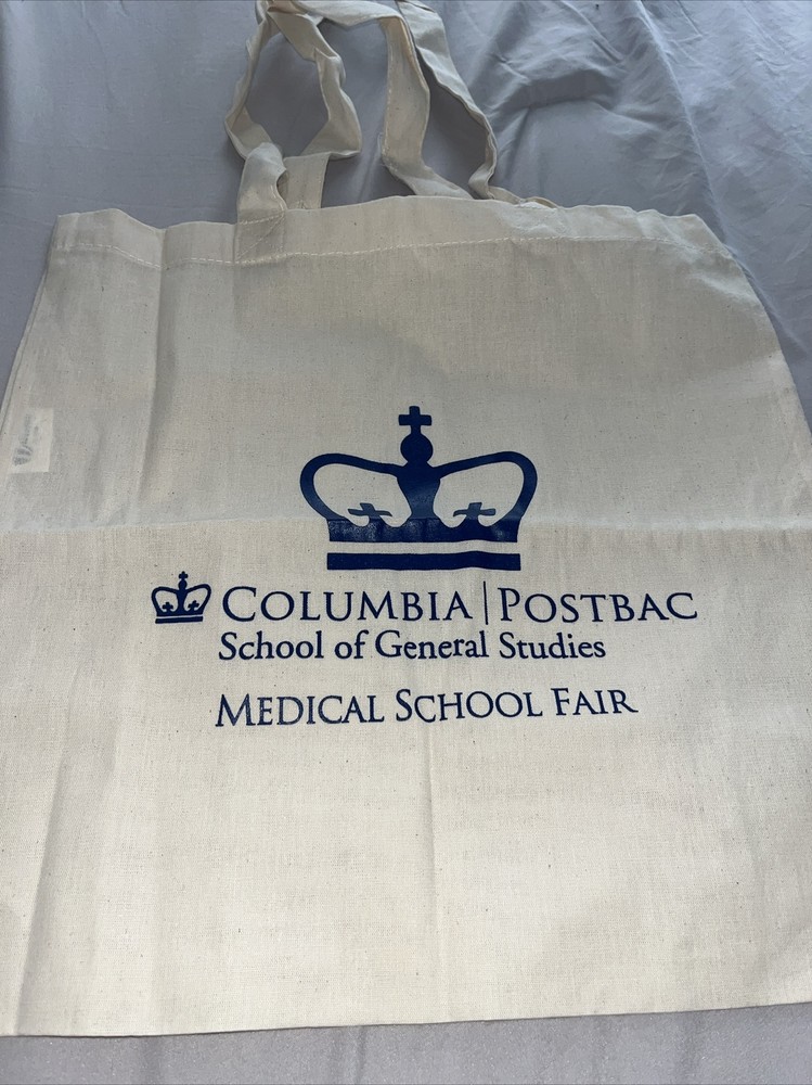 ✅NEW Columbia POSTBAC GS Med School Canvas Swag Tote Shopping Books Bag.