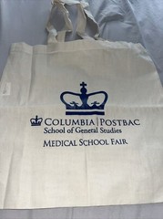 ✅NEW Columbia POSTBAC GS Med School Canvas Swag Tote Shopping Books Bag.