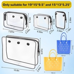 Retooler 4 Packs Clear Bogg Bag Accessories with a Pair of Arm Sleeves black