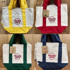 Trader Joe’s Mini Canvas Reusable Tote Bags Colorful Canvas Tote Bag 4 Colors US