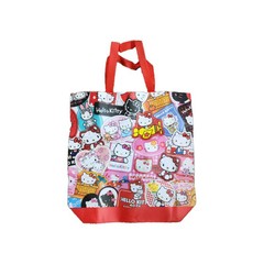 Sanrio Hello Kitty 50th Anniversary Reuseable Shopping Tote Beach Bag, Red