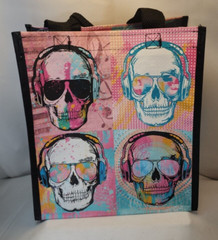 MARSHALLS Shopping Bag Colorful Halloween Skull Reusable Tote 10x11x6