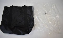 Beauty Ed Tote Bag Black 15″ x 13″ Shopping Grocery Sack PVC Plastic BTB002