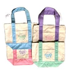 NEW with TAGS Trader Joe’s 2026 Authentic Canvas Mini Tote Bag Choose Color