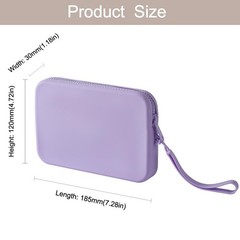 WHHJM Large Silicone Multifunctional Essential Bag Portable Travel Purple