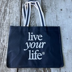 American Eagle Reusable Shopping Bag Dark Blue ‘Live Your Life’ MEDIUM SZ