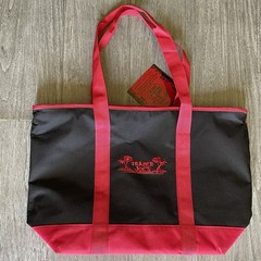 Trader Joe’s Insulated Reusable Bag Tote Red Black Shop 7 Gallon XL Capacity NWT