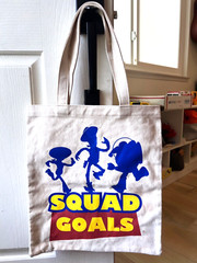 Disney Disneyland Toy Story SQUAD GOALS Canvas Shopping Grocery Carry Bag Tote